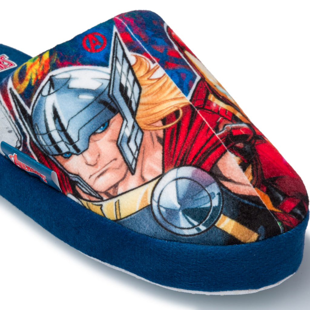 Pantofole da bambino blu con logo Avengers