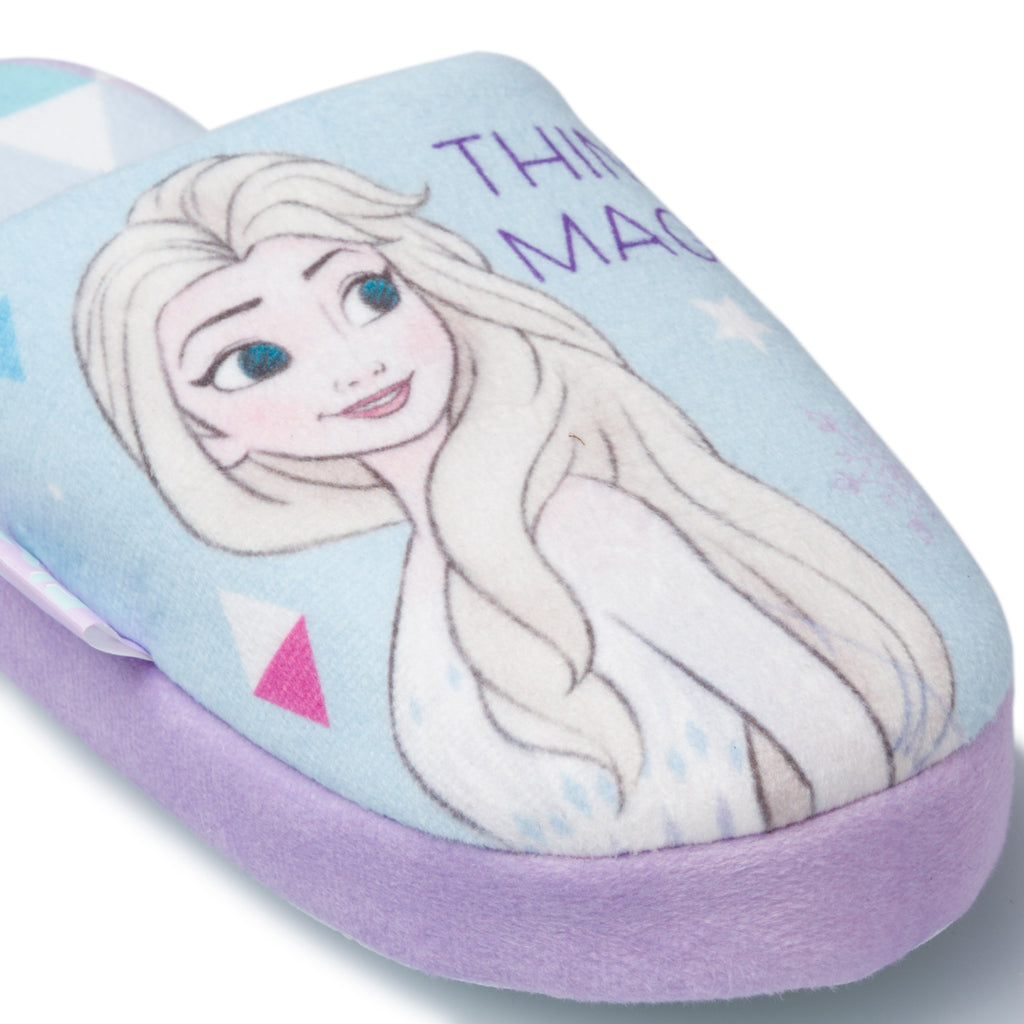 Pantofole da bambina azzurre e lilla con logo Frozen