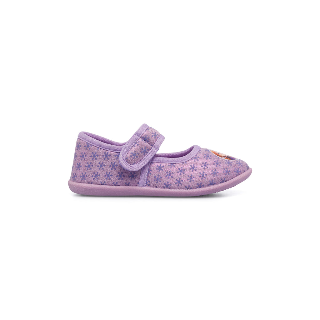 Pantofole da bambina lilla con patch Frozen