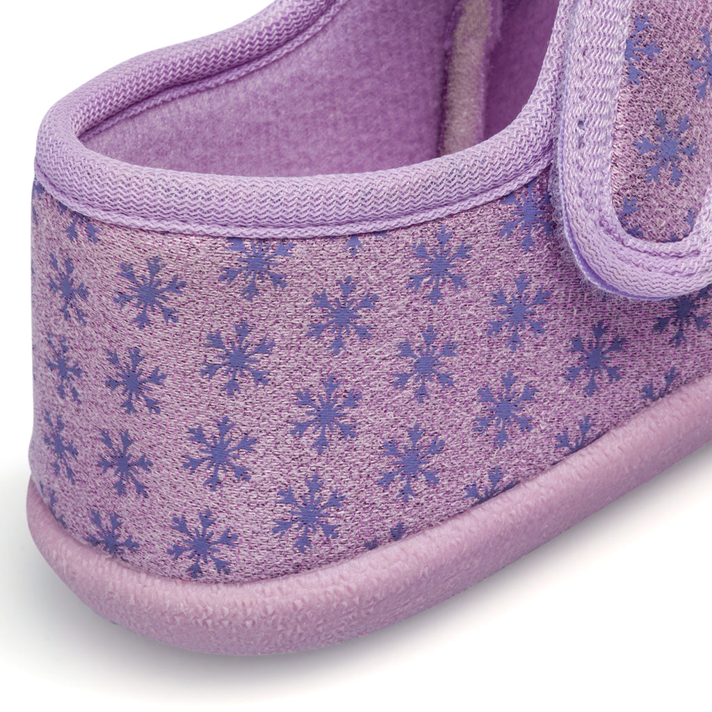 Pantofole da bambina lilla con patch Frozen