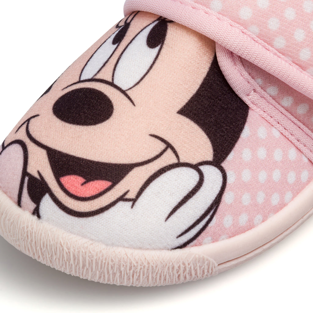 Pantofole da bambina rosa con stampa Minnie