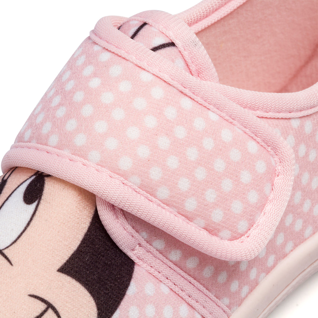 Pantofole da bambina rosa con stampa Minnie