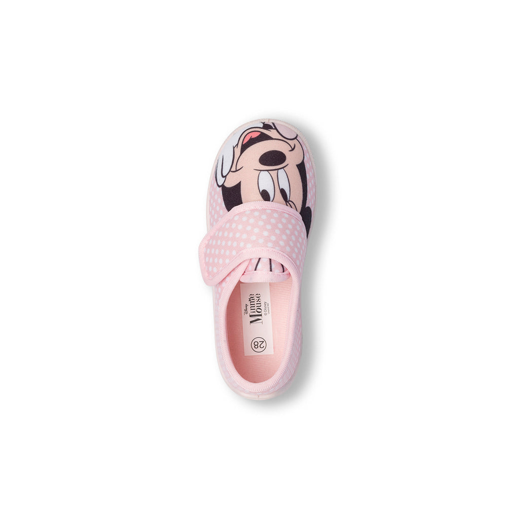 Pantofole da bambina rosa con stampa Minnie