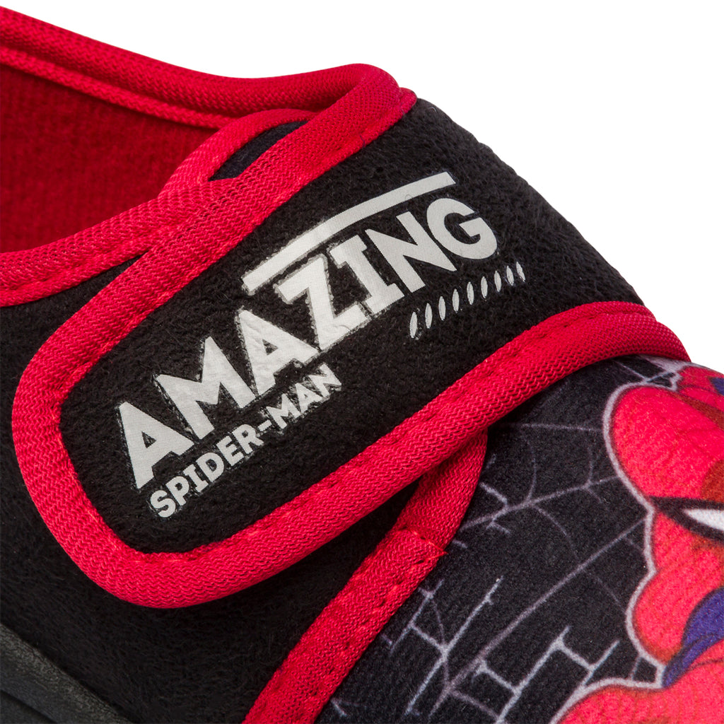 Pantofole da bambino nere con stampa Spiderman