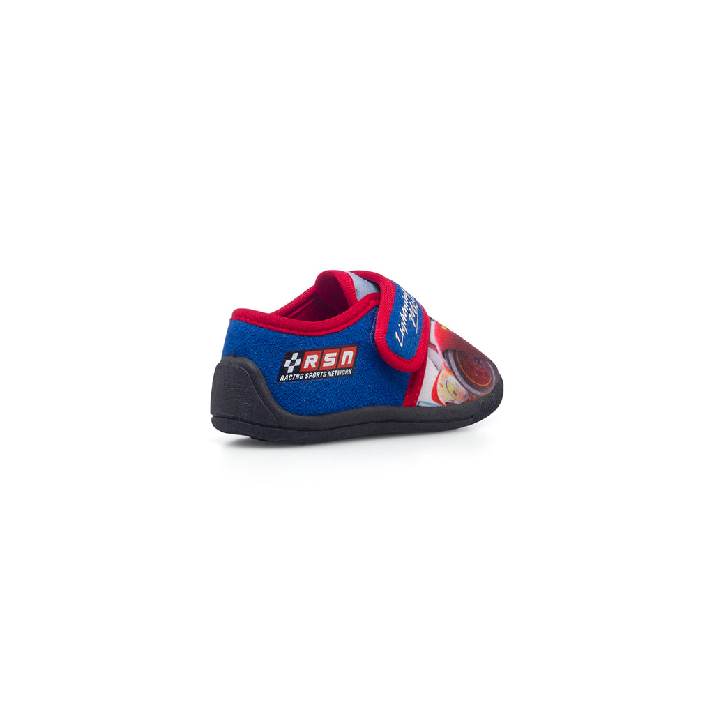 Pantofole da bambino blu con stampa Cars