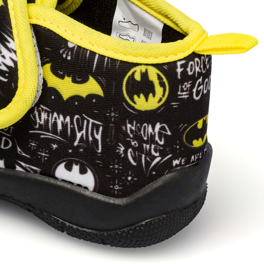 Pantofole da bambino nere con stampa Batman