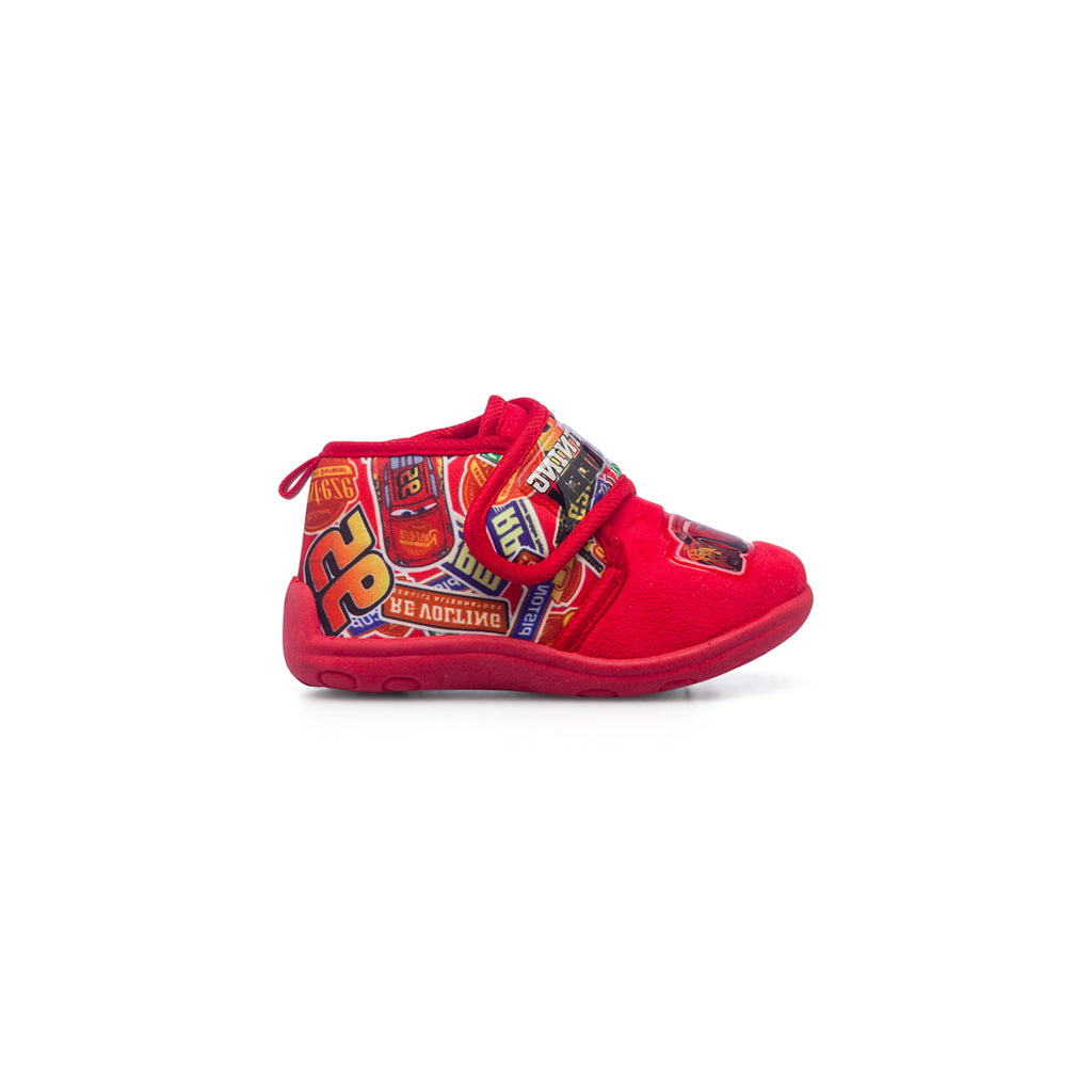 Pantofole da bambino rosse con stampa Cars