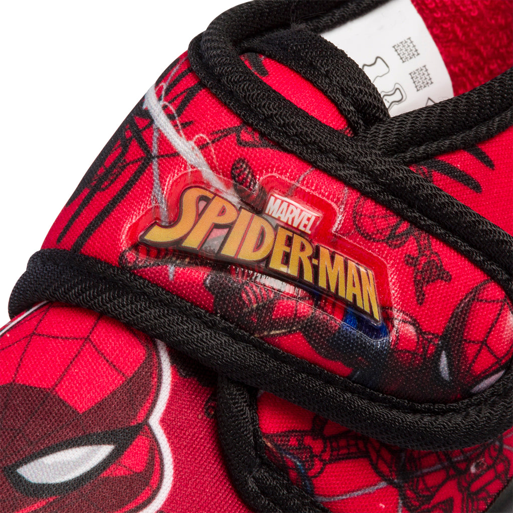 Pantofole da bambino rosse con stampa Spiderman