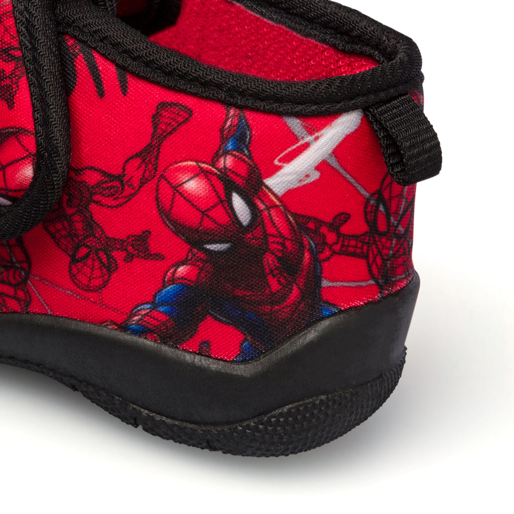 Pantofole da bambino rosse con stampa Spiderman