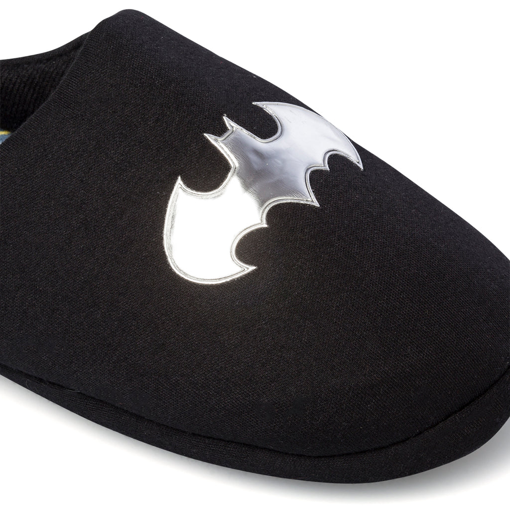 Pantofole da bambino nere con logo Batman