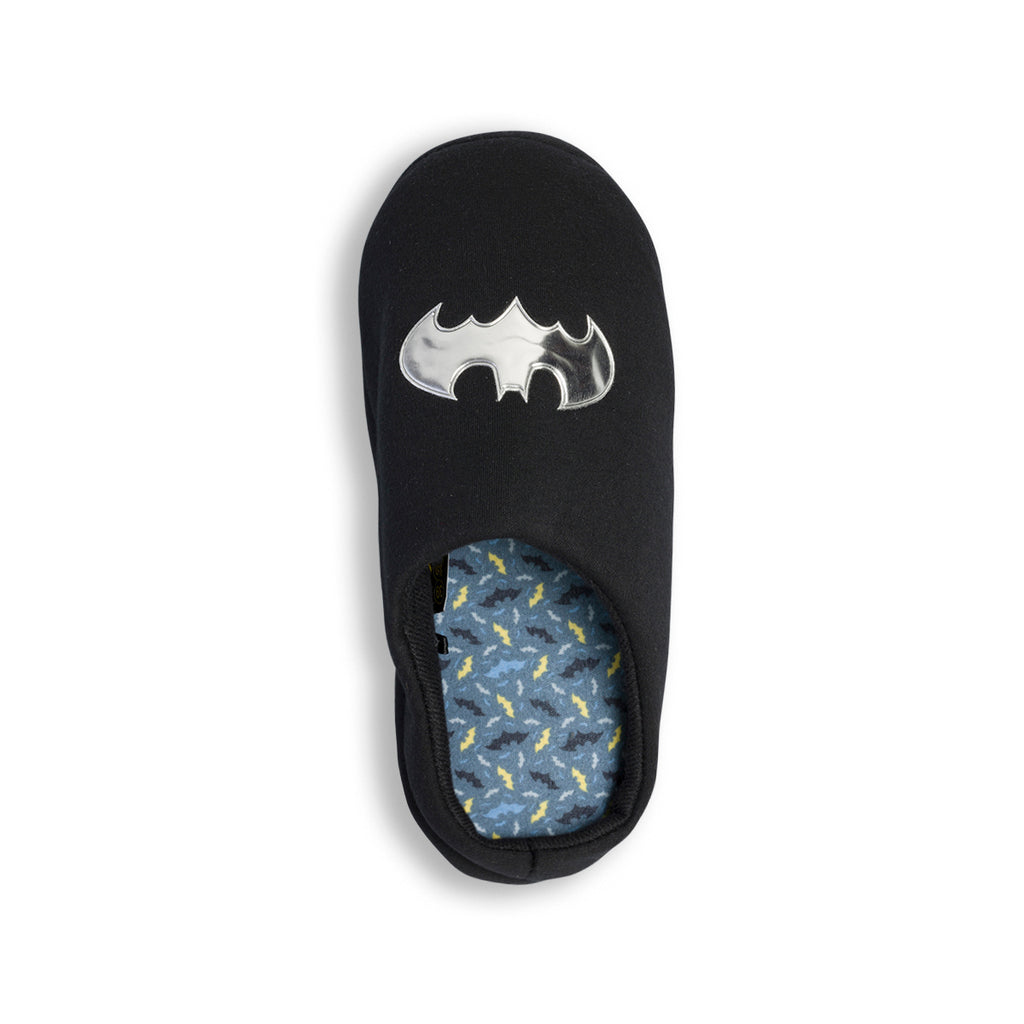 Pantofole da bambino nere con logo Batman