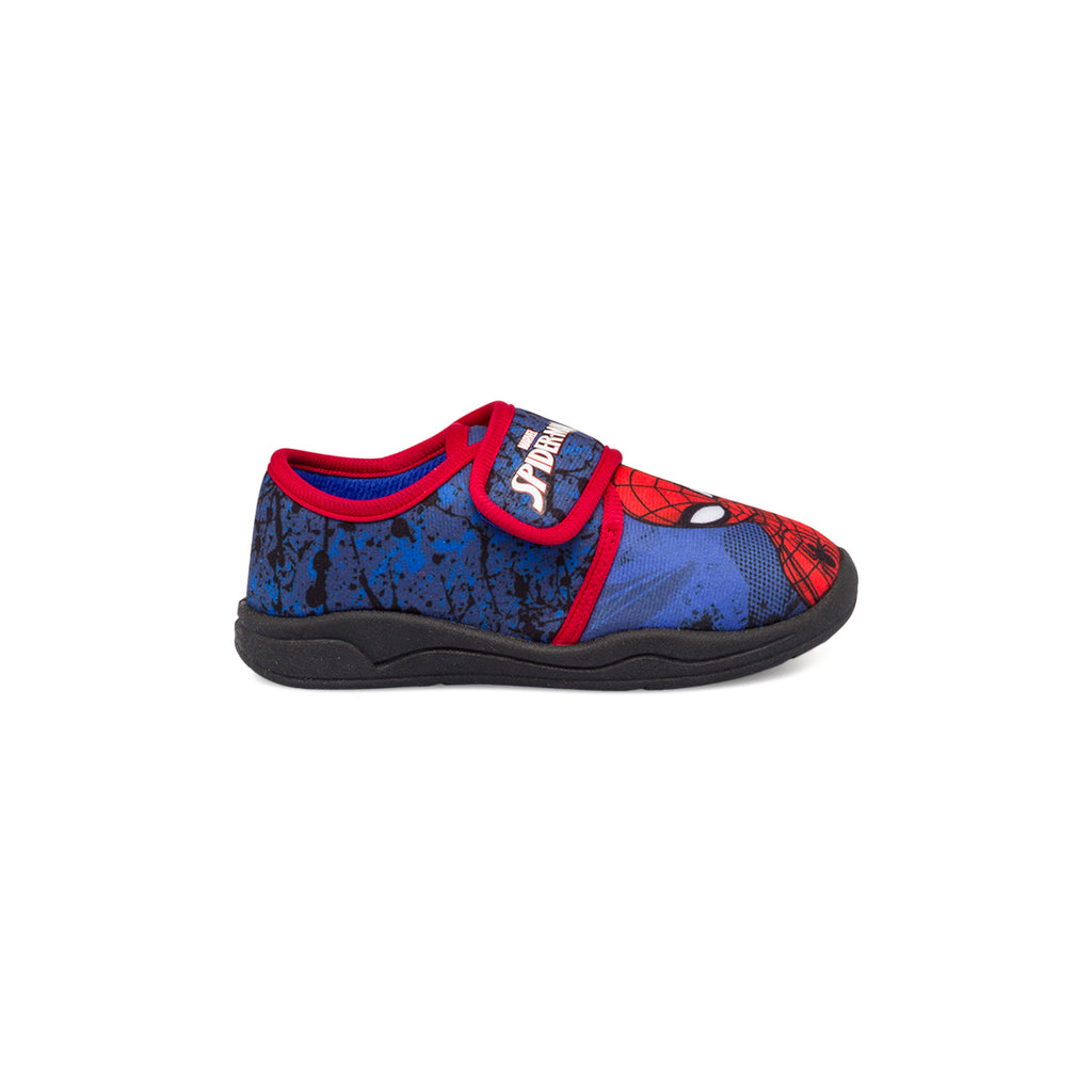 Pantofole blu da bambino con stampa Spiderman