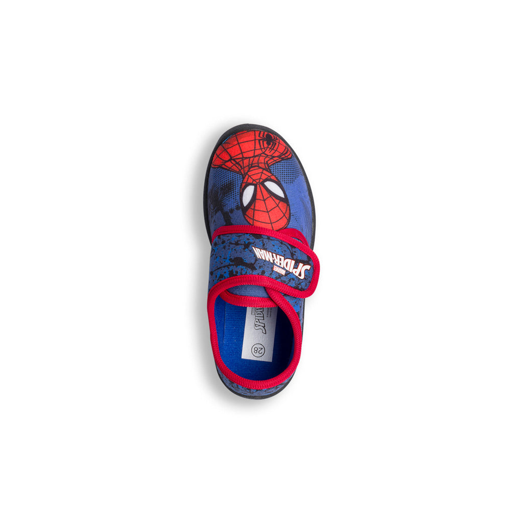 Pantofole blu da bambino con stampa Spiderman