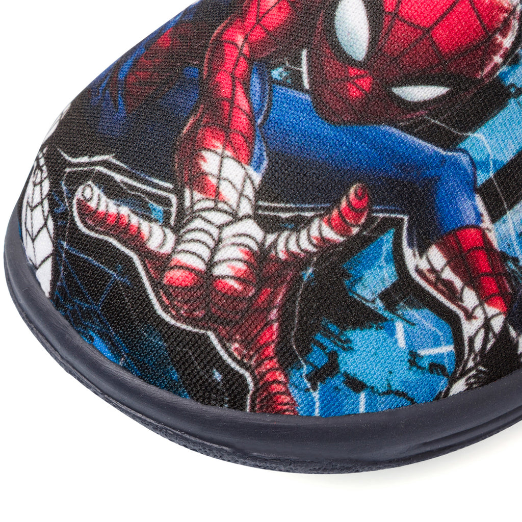 Pantofole blu da bambino con stampa Spiderman