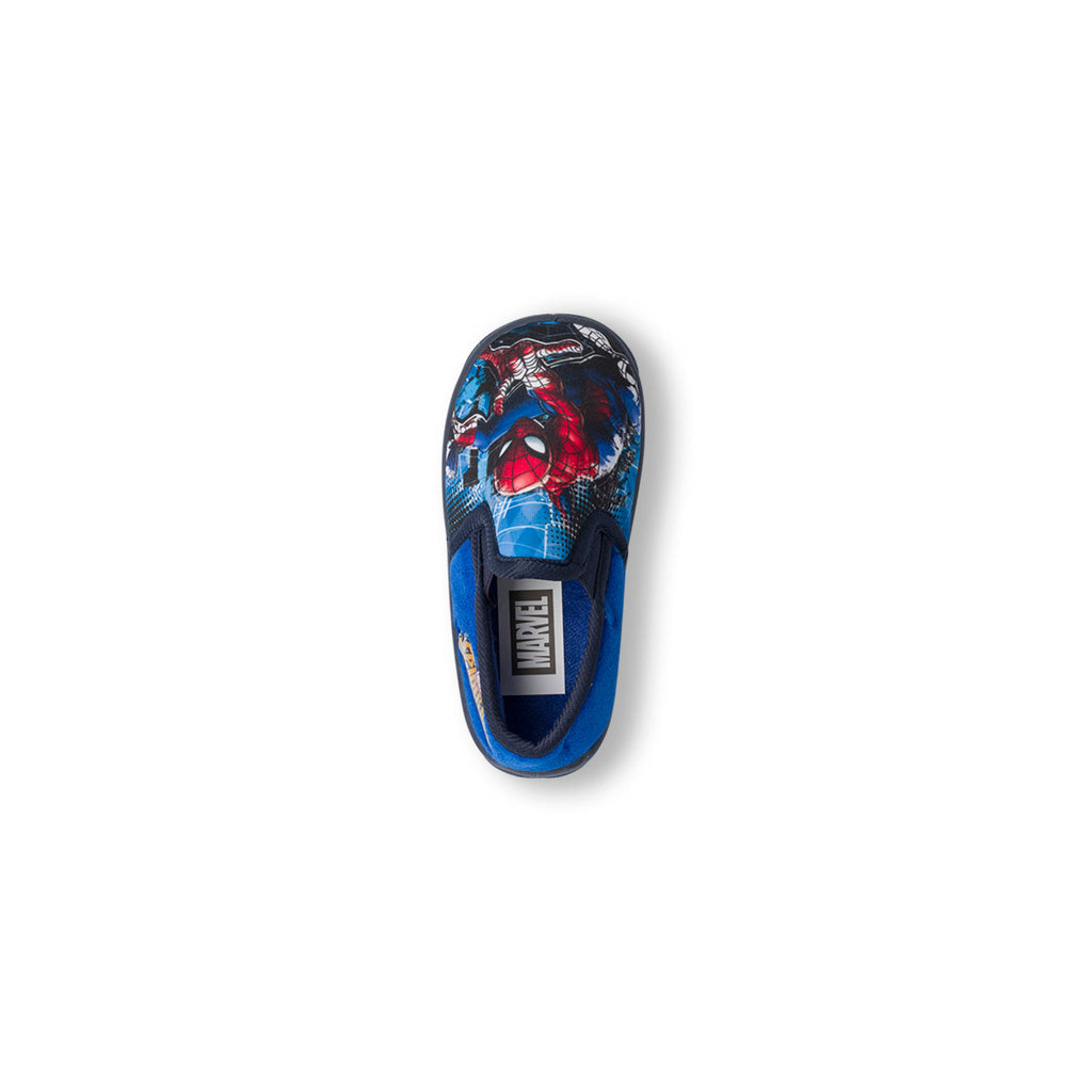 Pantofole blu da bambino con stampa Spiderman