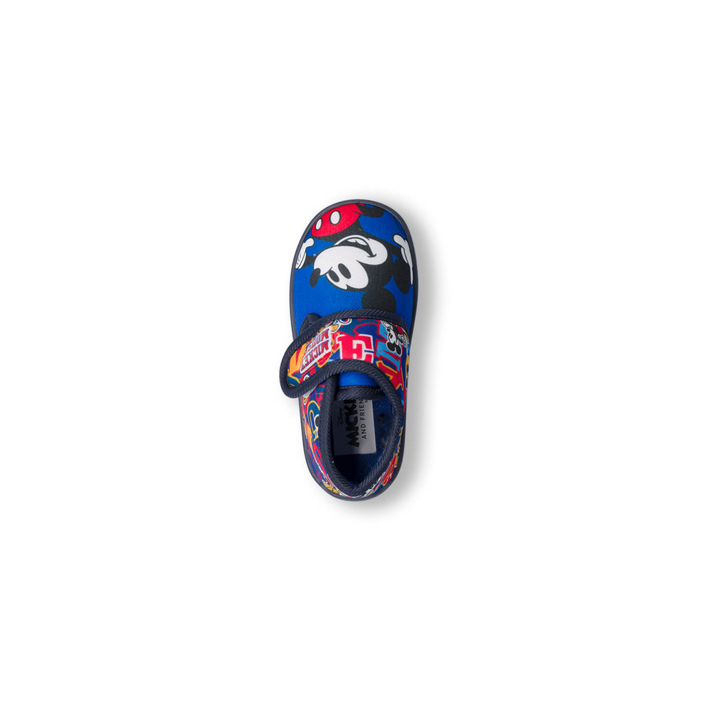 Pantofole blu da bambino con stampa Mickey Mouse