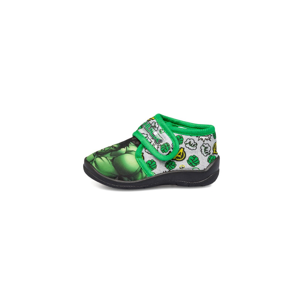 Pantofole verdi da bambino con stampa Hulk