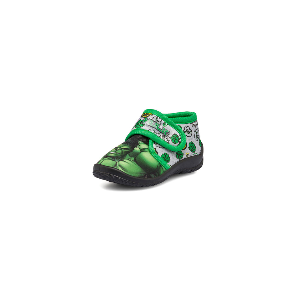 Pantofole verdi da bambino con stampa Hulk