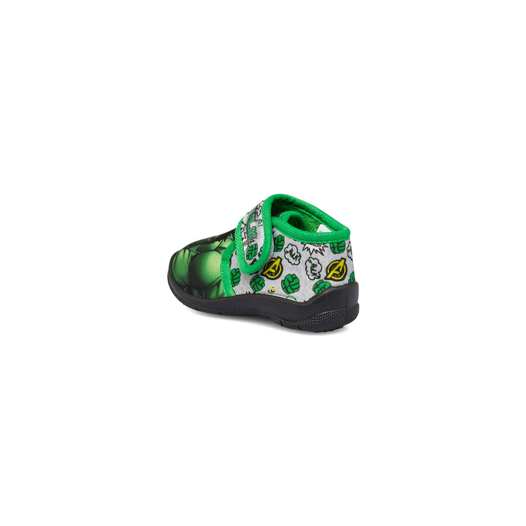 Pantofole verdi da bambino con stampa Hulk