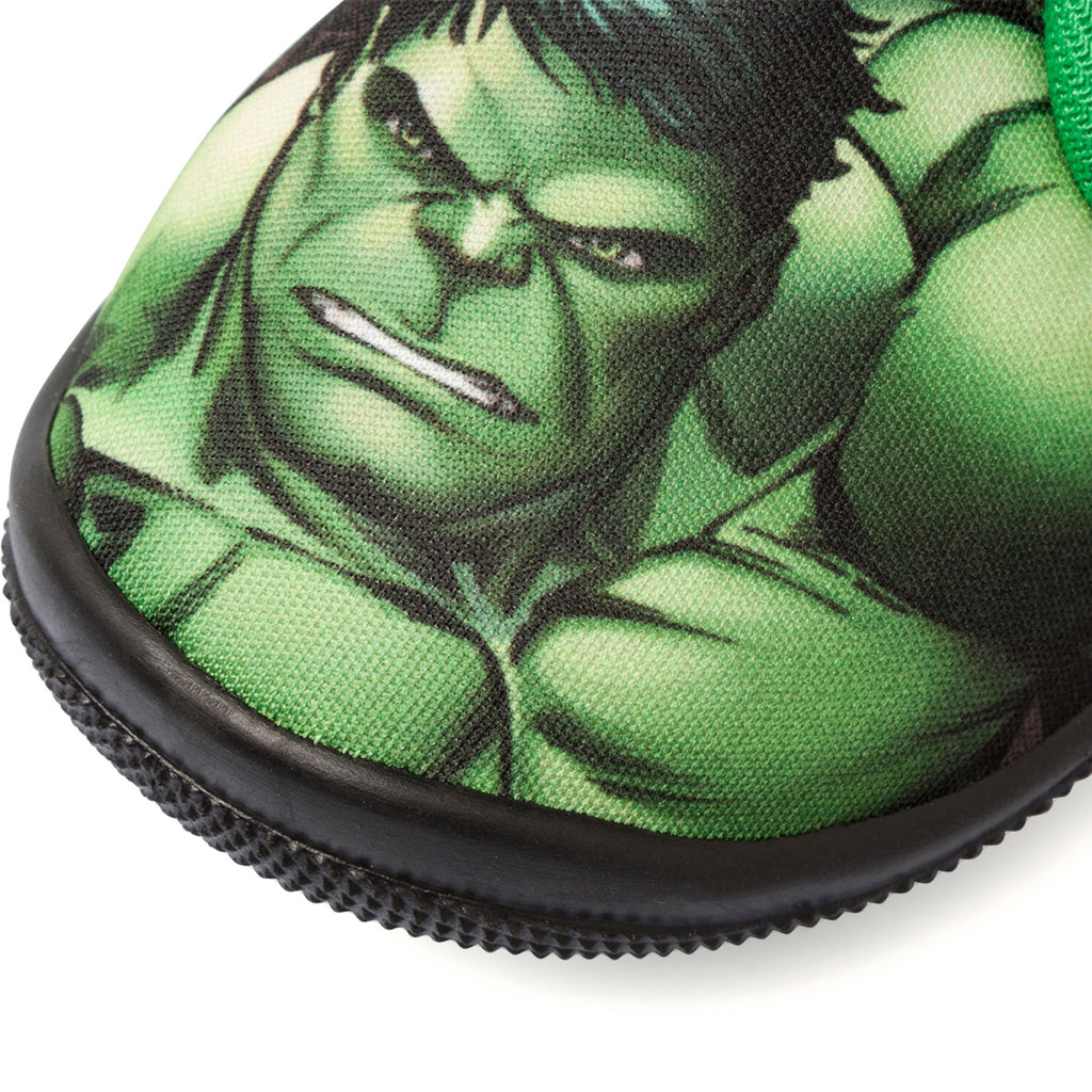 Pantofole verdi da bambino con stampa Hulk