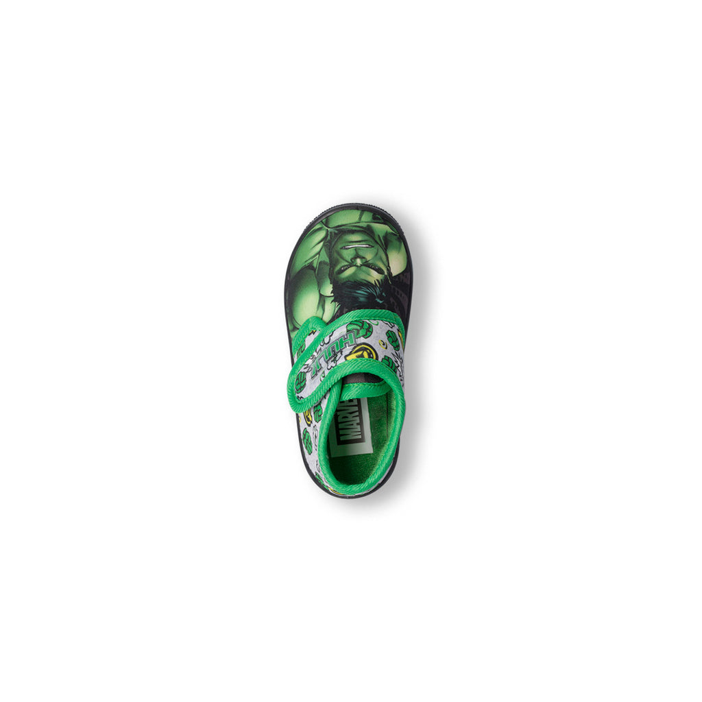 Pantofole verdi da bambino con stampa Hulk