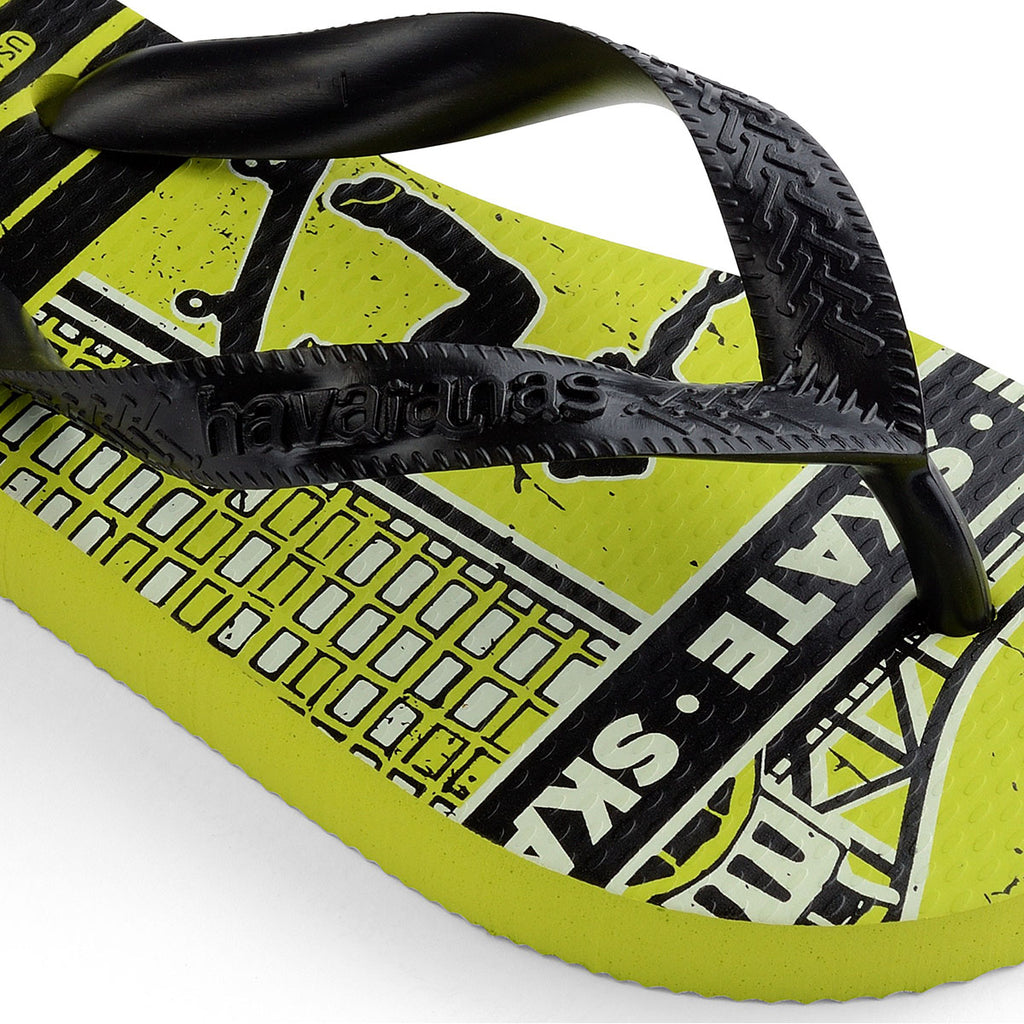 Ciabatte infradito gialle e nere con stampa fantasia Havaianas Athletics