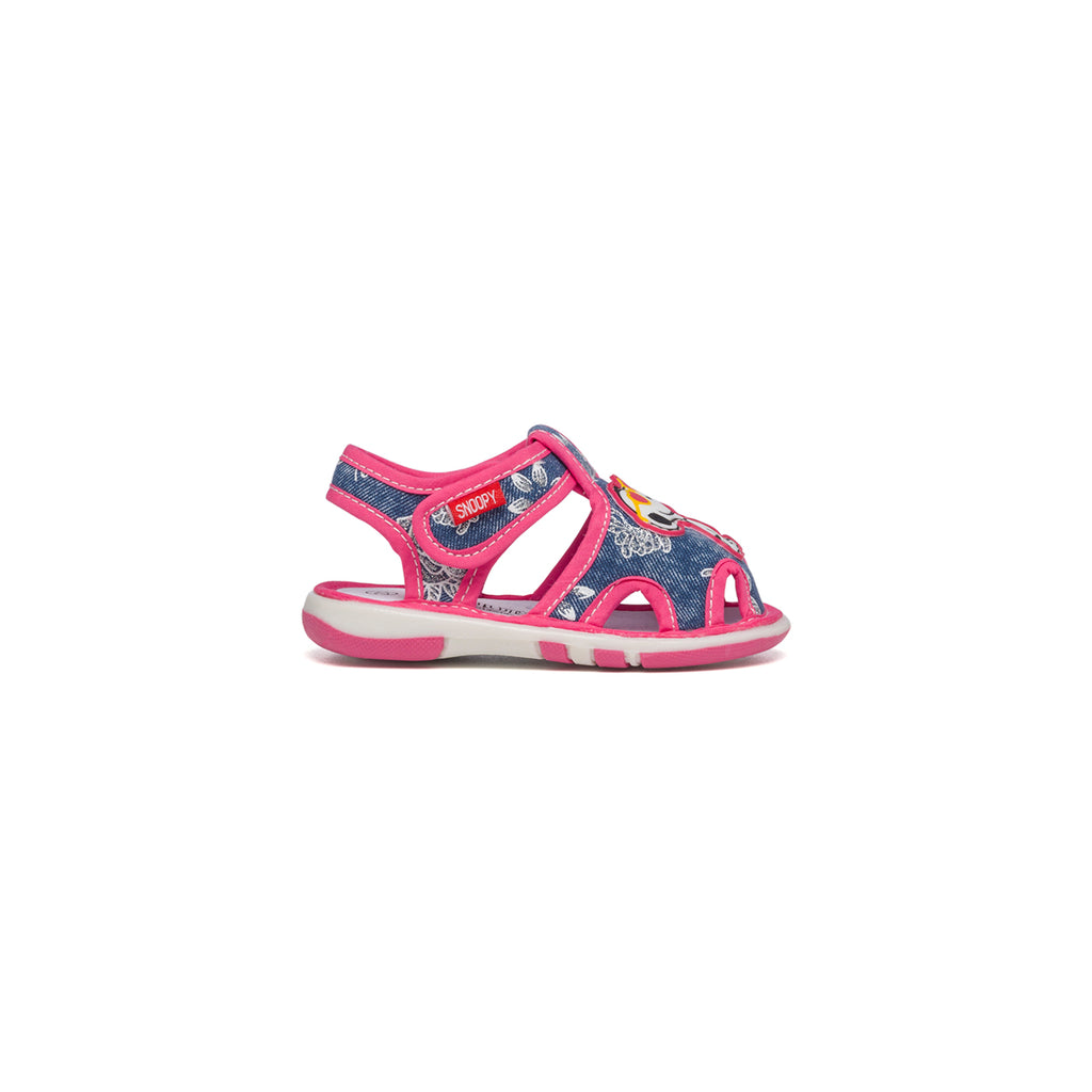 Sandali rosa e blu jeans Snoopy