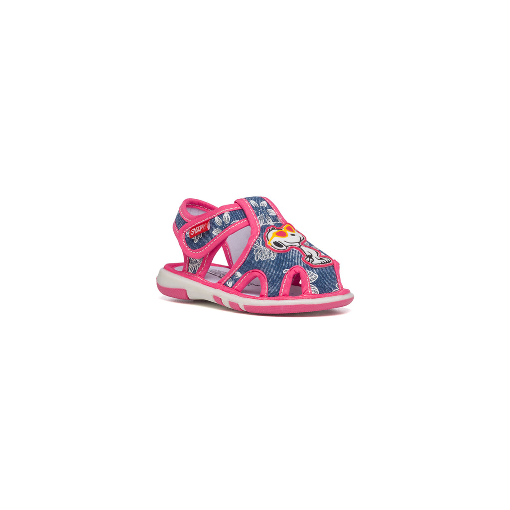 Sandali rosa e blu jeans Snoopy