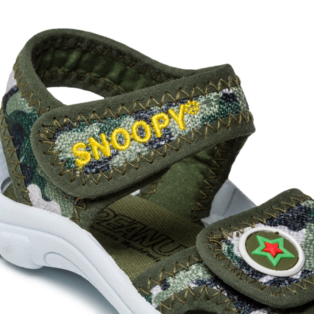 Sandali camouflage con logo Snoopy