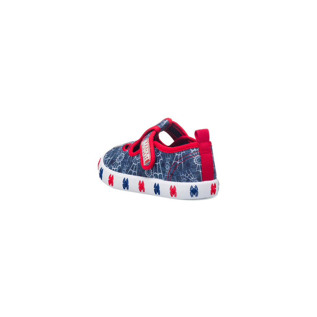 Pantofole da bambino blu con stampa Spiderman