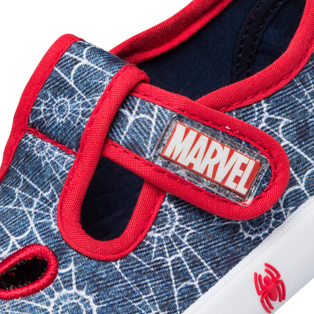 Pantofole da bambino blu con stampa Spiderman