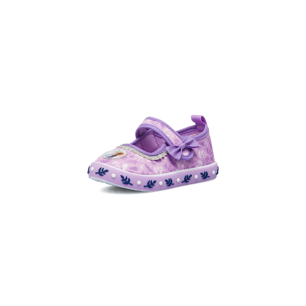 Pantofole da bambina lilla con patch Frozen