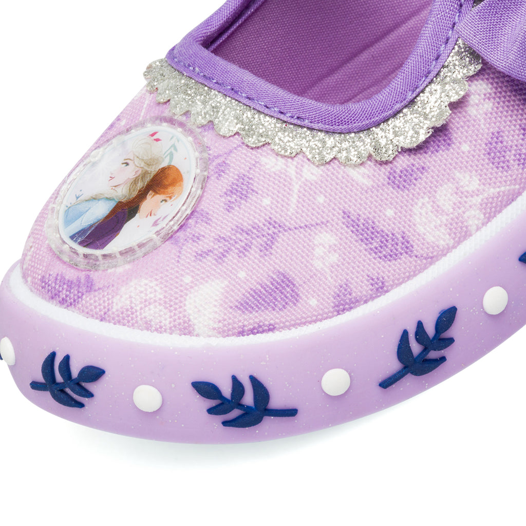 Pantofole da bambina lilla con patch Frozen