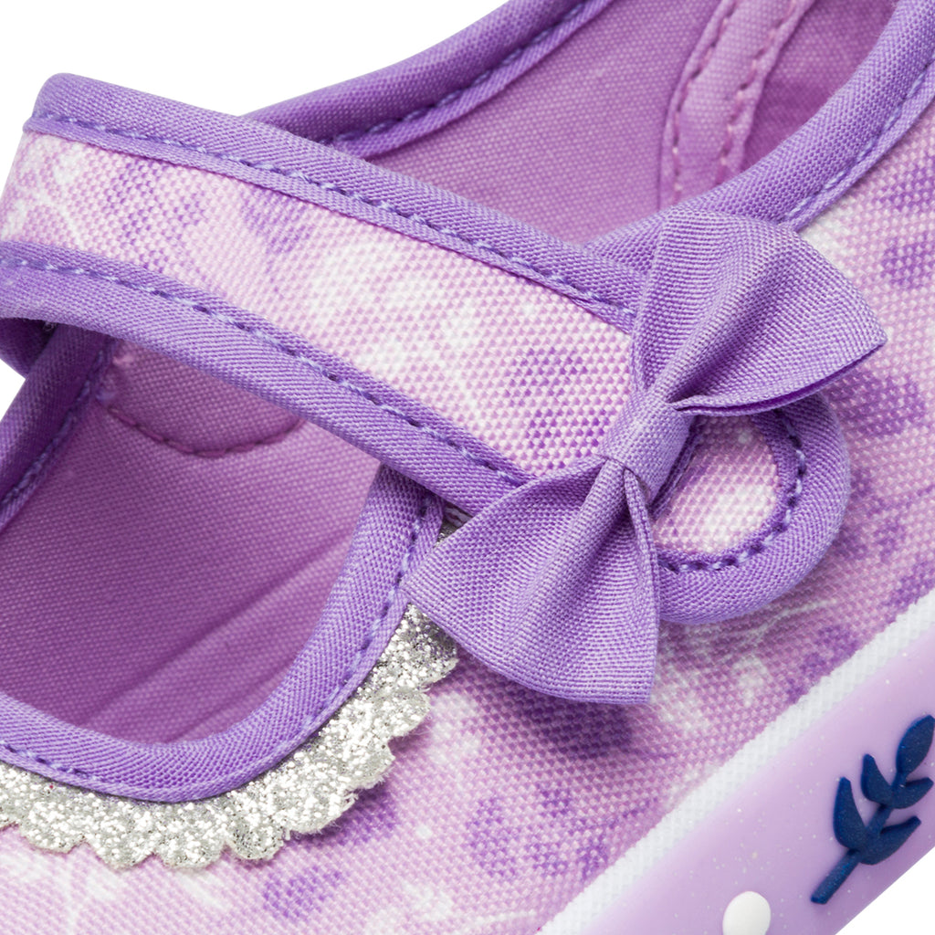 Pantofole da bambina lilla con patch Frozen