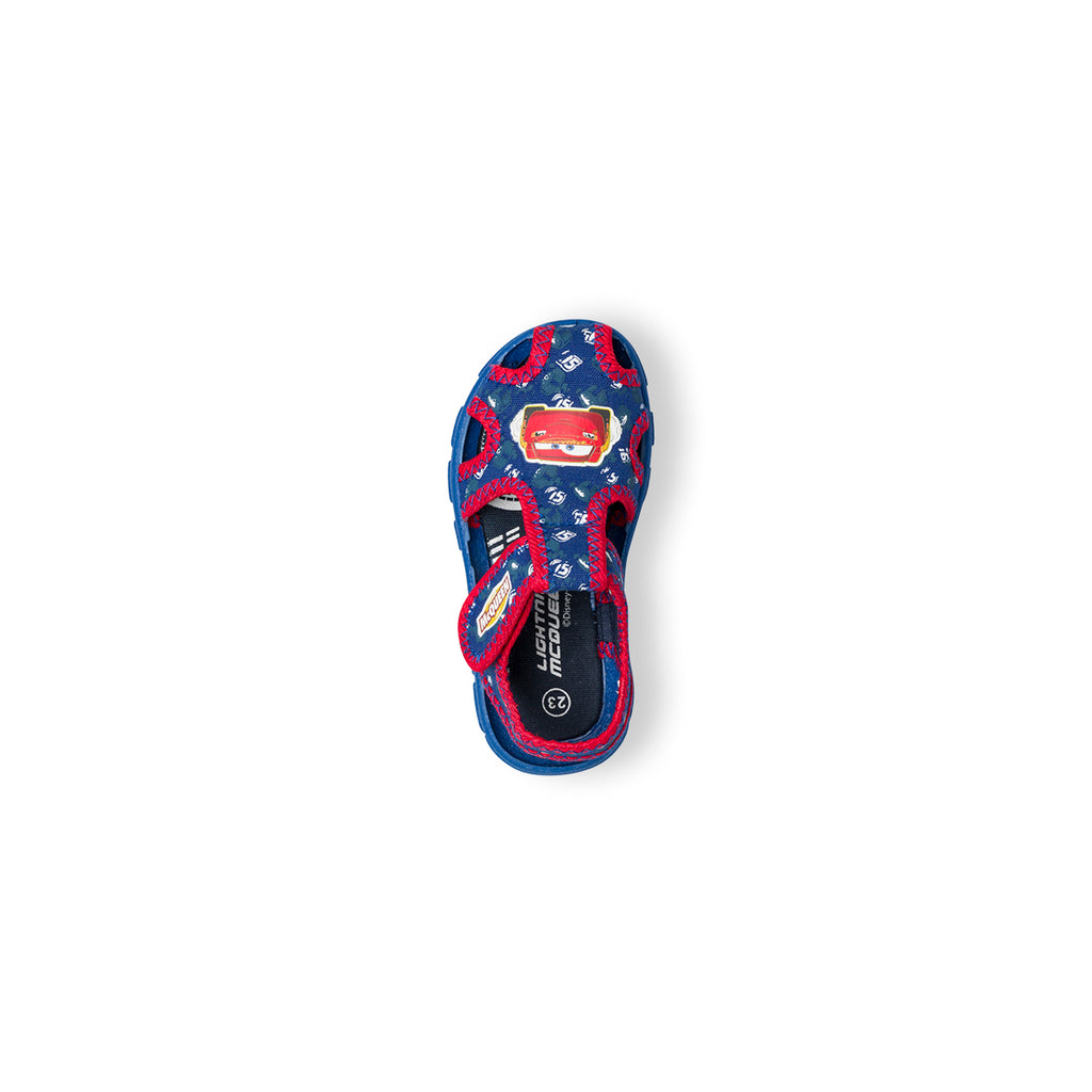 Sandali da bambino blu con stampa Cars