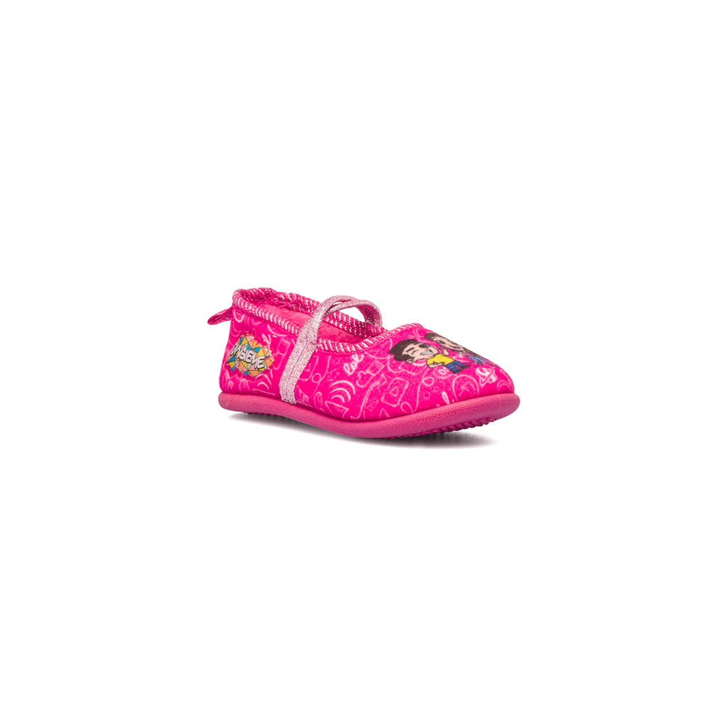 Pantofole da bambina fucsia con stampa Dinsieme