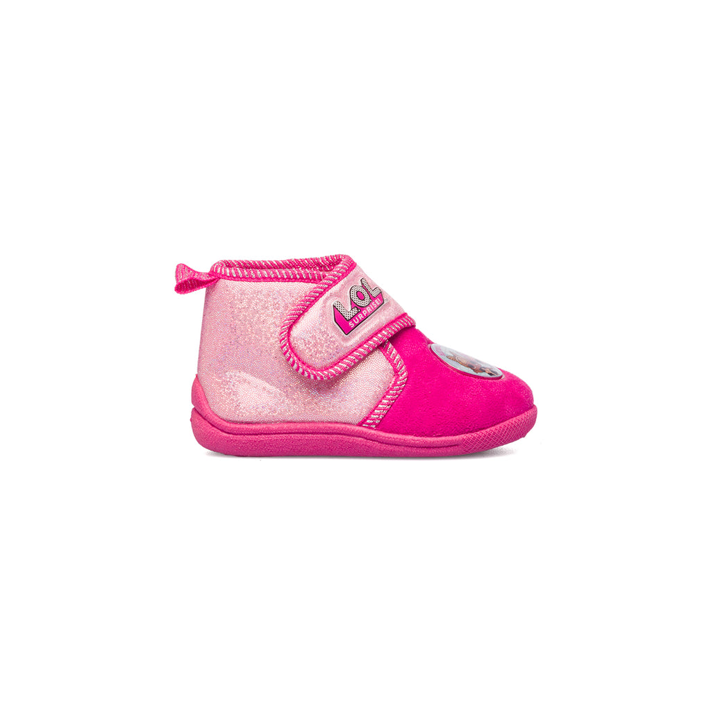 Pantofole da bambina fucsia con stampa LOL