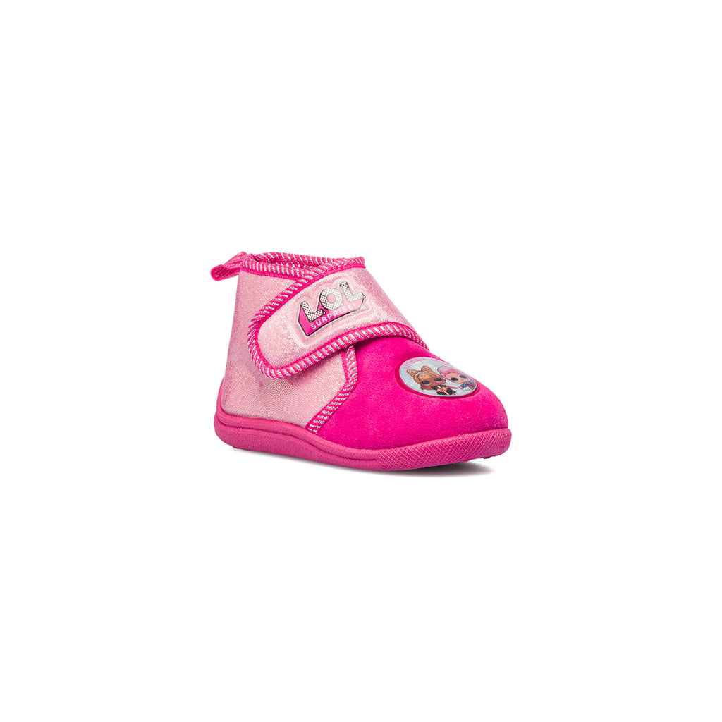 Pantofole da bambina fucsia con stampa LOL