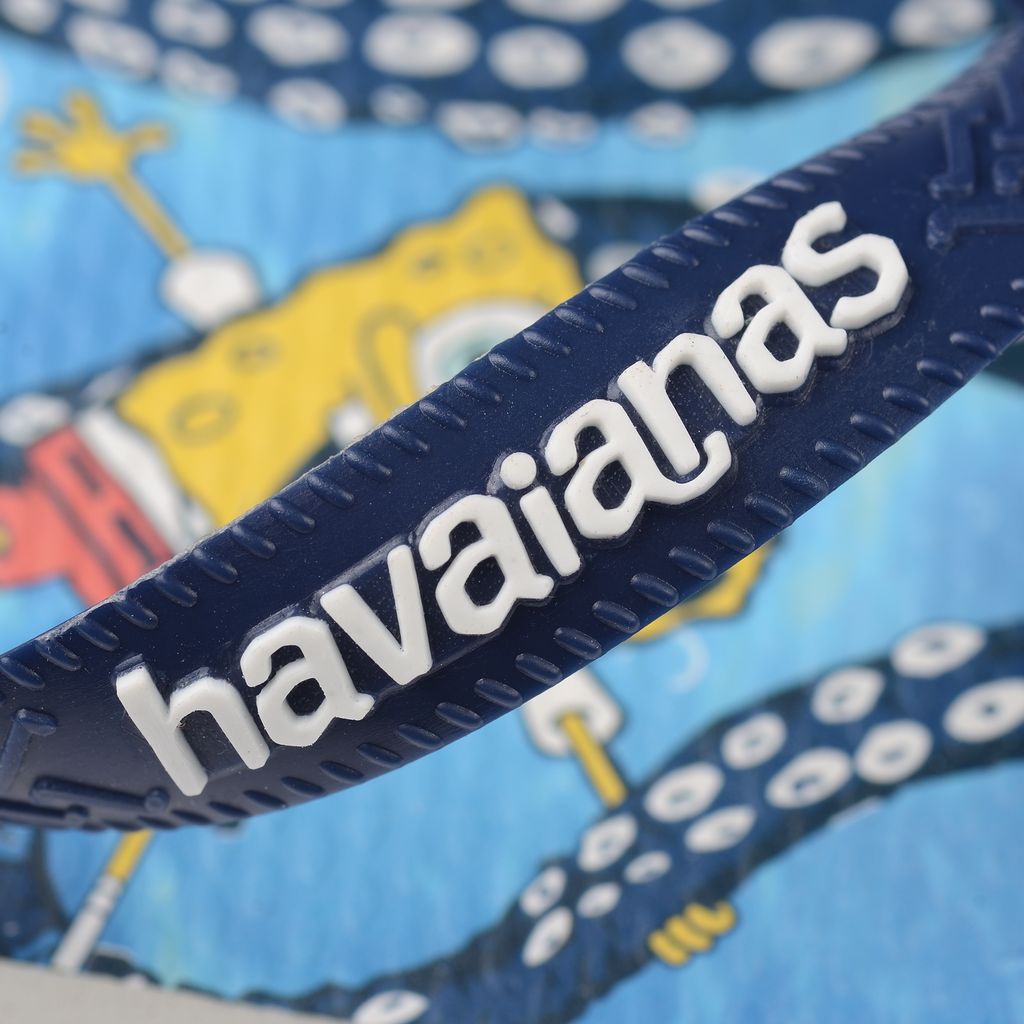 Ciabatte infradito da bambino blu con stampa sulla suola Havaianas Top Bob Spongebob