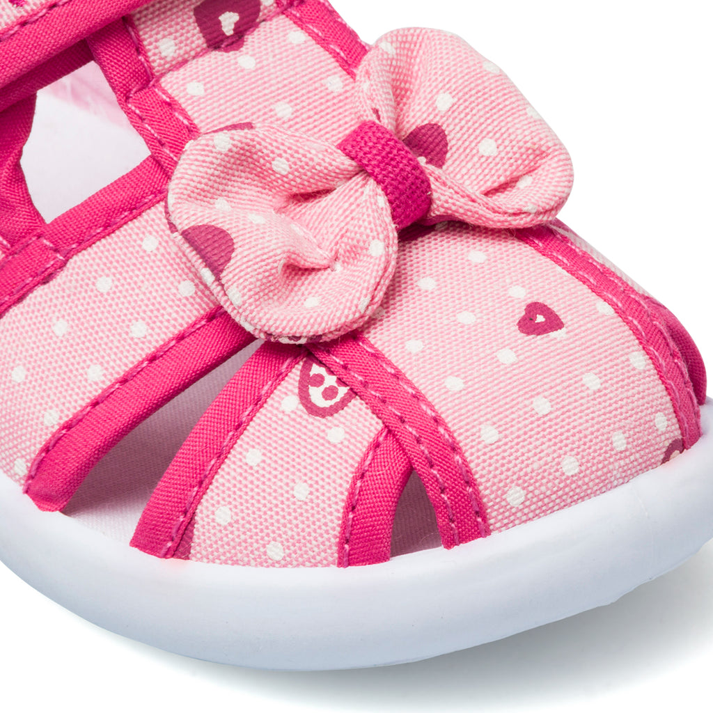 Pantafole rosa da bambina con fiocchetto Snoopy