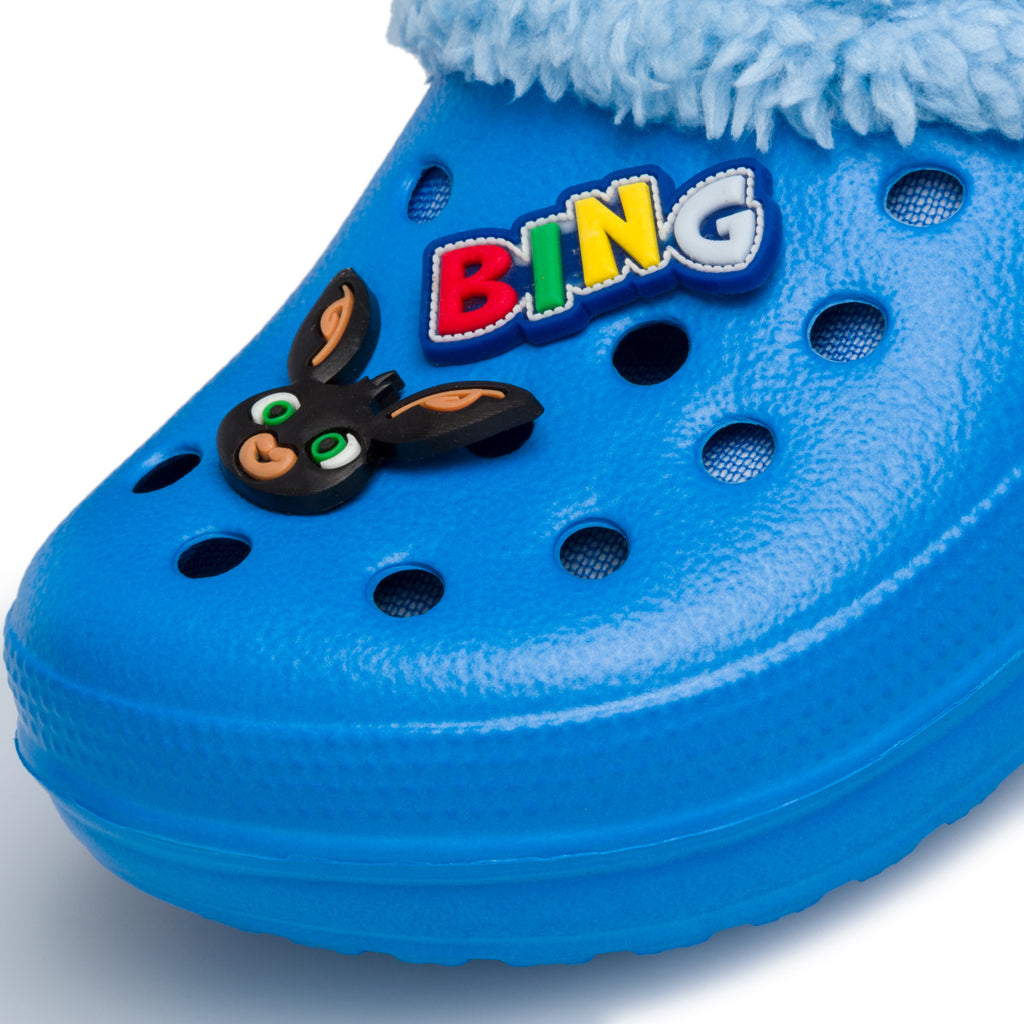 Sabot da bambino blu con logo Bing