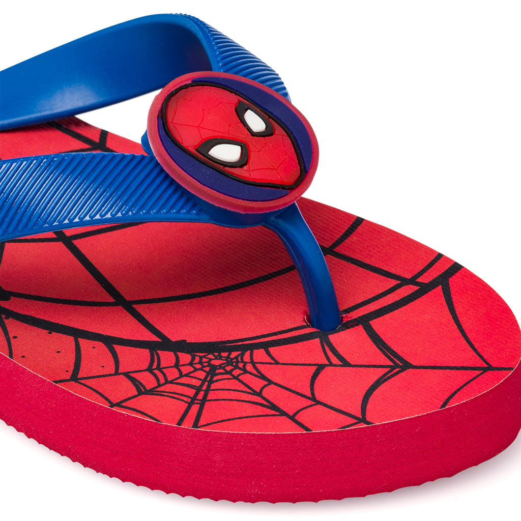 Ciabatte infradito da bambino rosse con luci Spiderman