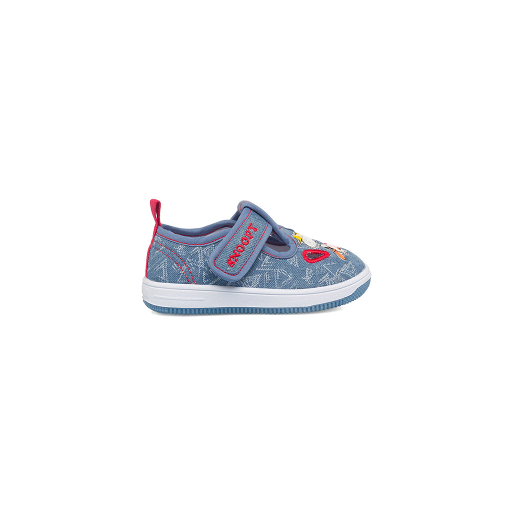 Pantofole blu jeans da bambino con logo Snoopy