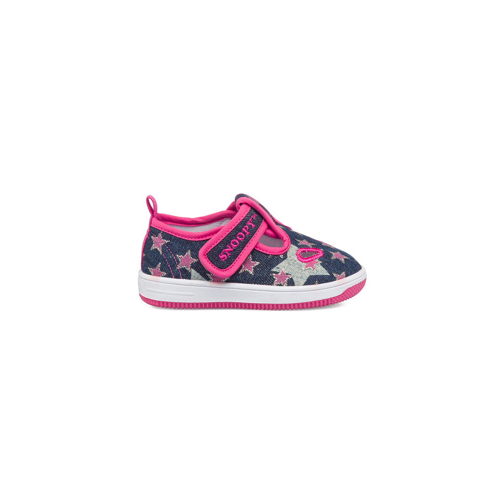 Pantofole blu e fucsia da bambina con logo Snoopy