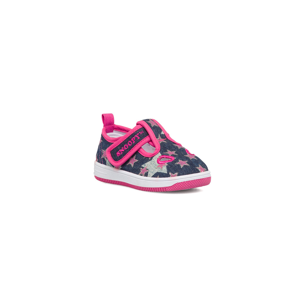 Pantofole blu e fucsia da bambina con logo Snoopy