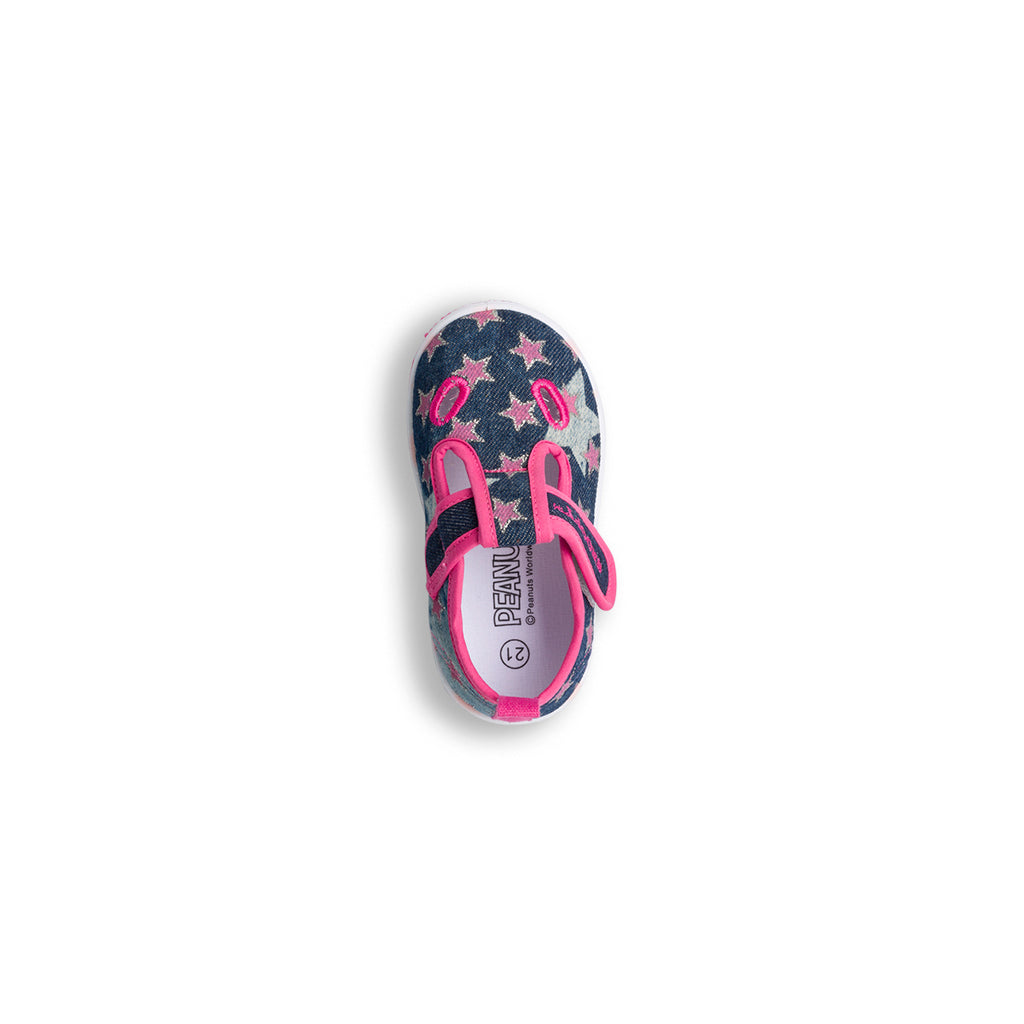 Pantofole blu e fucsia da bambina con logo Snoopy