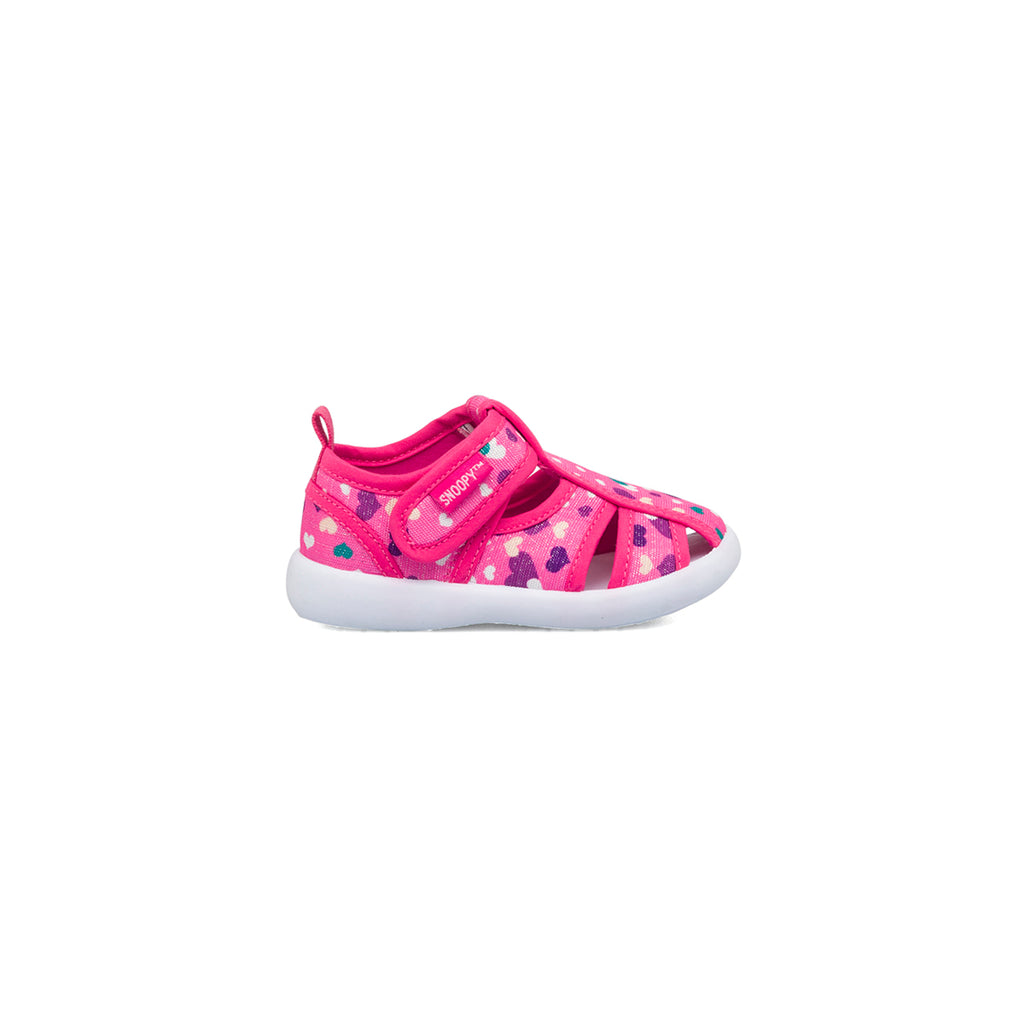 Pantofole fucsia da bambina con logo Snoopy