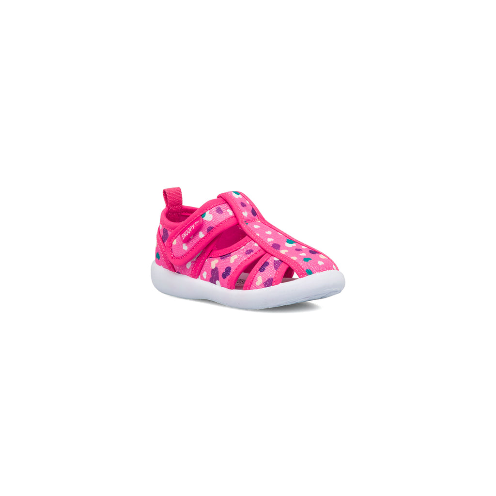 Pantofole fucsia da bambina con logo Snoopy