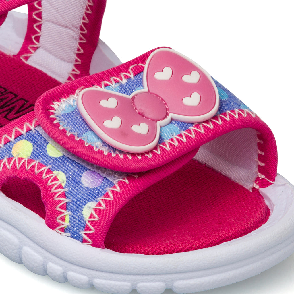 Sandali azzurri e fucsia da bambina con logo Snoopy