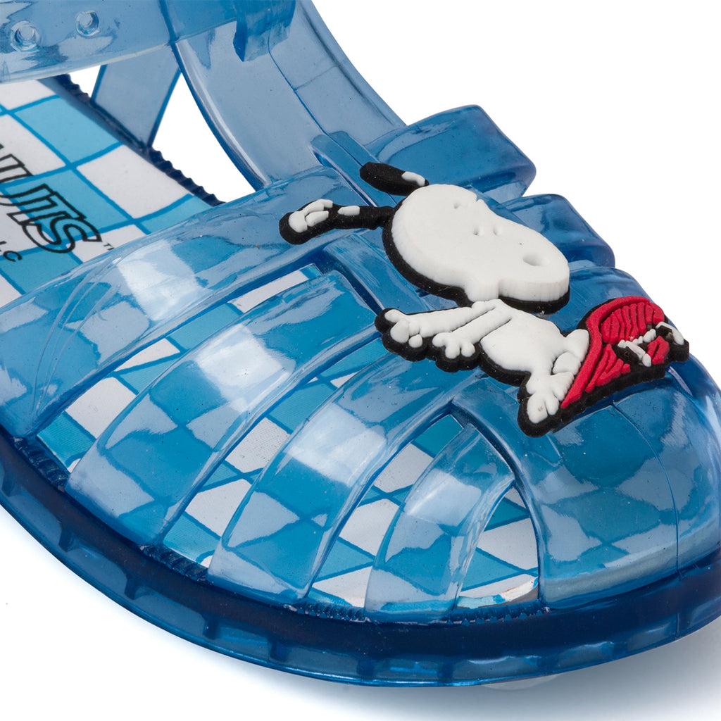 Sandali azzurri da bambino con logo Snoopy